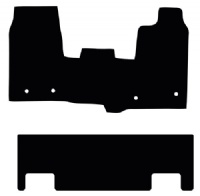 Ford Transit Custom 2013 - 2016 (4x FIXINGS)(Double Cab)(DBL DR) Floor Mats