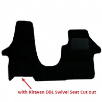 Volkswagen Camper Van T6 2015 onwards with Swivel Passenger Seat - T6_024 Tailored Floor Mats / Car Mats