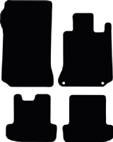 Mercedes E Class Coupe 2009 - 2017 (2x Locators)(AUTO)(C207) Tailored Floor Mats / Car Mats